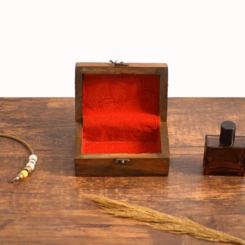 SECRET LOCK BOX - Hidden Compartment Secret Opening Puzzle Box Wood, Handmade Hidden Lock Jewelry Box, Vintage Jewelry Organizer