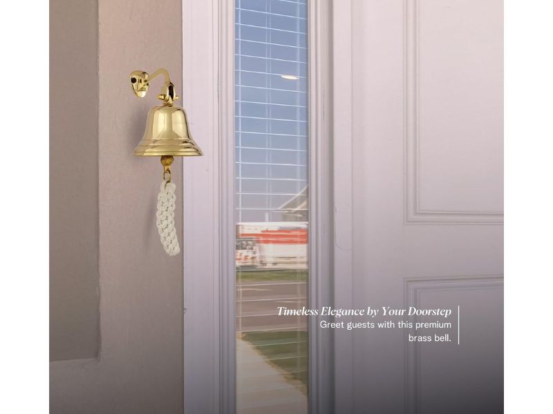 Brass Ship Bell with Rope Pull – 4\