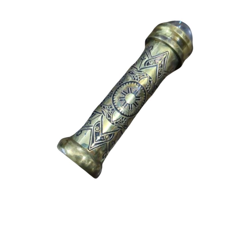 HANDMADE BRASS KALEIDOSCOPE ETCHING GOLI  MINI 3 IN