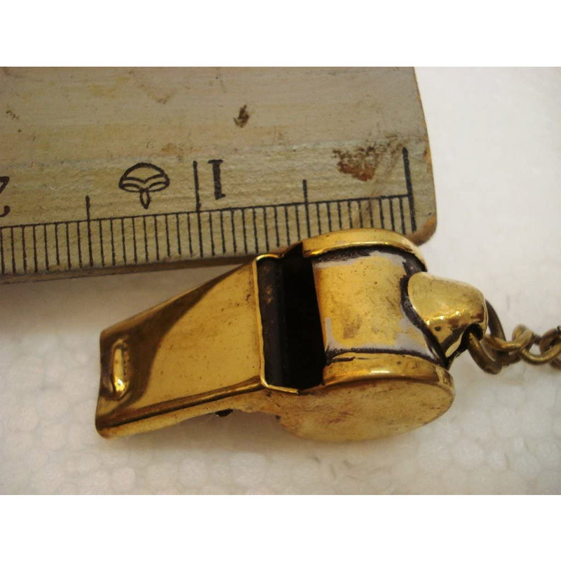 Brass WHISTLE Key Chain- Collectible Marine Nautical Key Ring