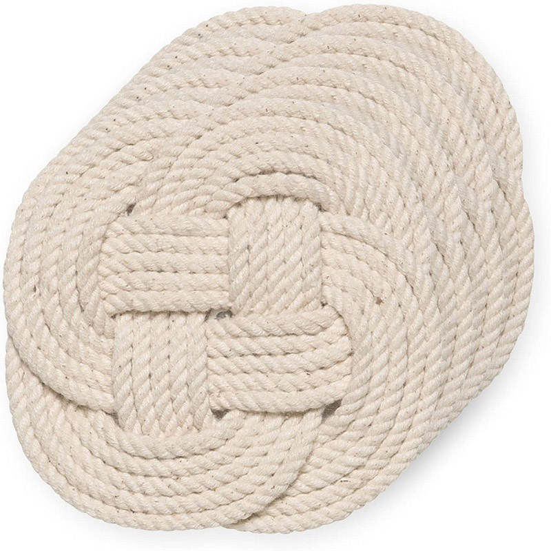 Crocheted Nautical Rope Coaster, Set of Four