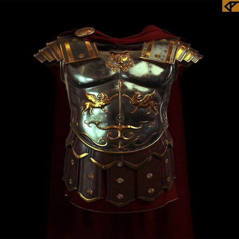  Medieval Roman Muscle Cuirass Gladiator Breastplate with Shoulder and Skirt