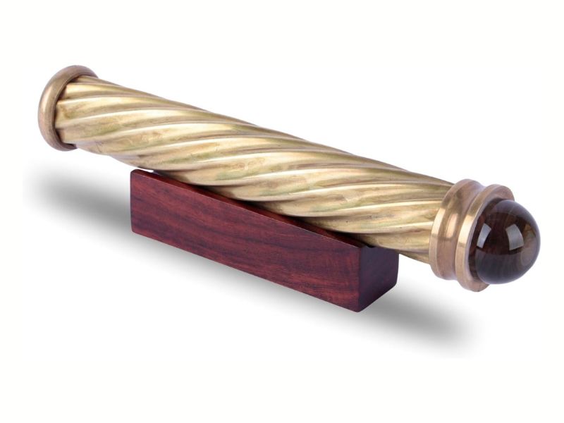 Handmade Brass Spiral Teleidoscope with Marble Vintage Kaleidoscope Toy for Adults Unique Collectible Gift for Husband Son