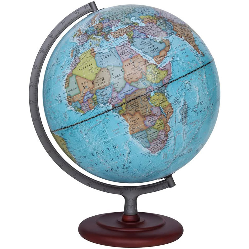 Light Up Globe - Geographic Mariner 12 Inches Desk Decorative Illuminated Globe with Stand, up to Date World Globe