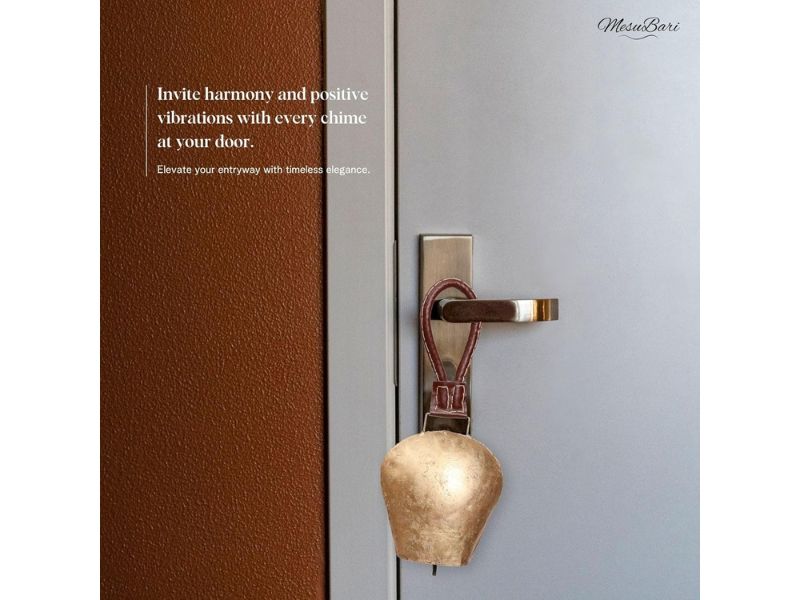 Handmade Vintage Cow Bell Rustic Wind Chime and Door Chime Decorative Bell for Weddings Festivals Home Garden Entryway