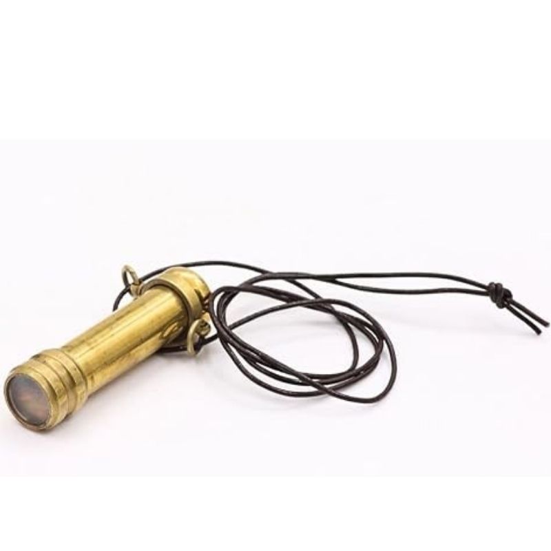 Handmade Brass Mini Kaleidoscope – Pocket Optical Toy with Colorful Beads – Collectible Vintage Gift for Kids, Art Lovers &Home Décor Enthusiasts