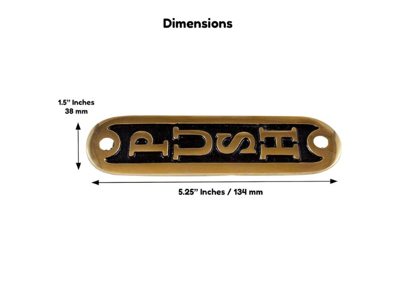 Push Pull Combo Door Sign Set of 2 – Solid Brass Casted Gold & Black Finish – Vintage Style Wall Plaque Plates – Handmade Decorative Door Accessories for Home, Office, Café, Hotel – With Screws