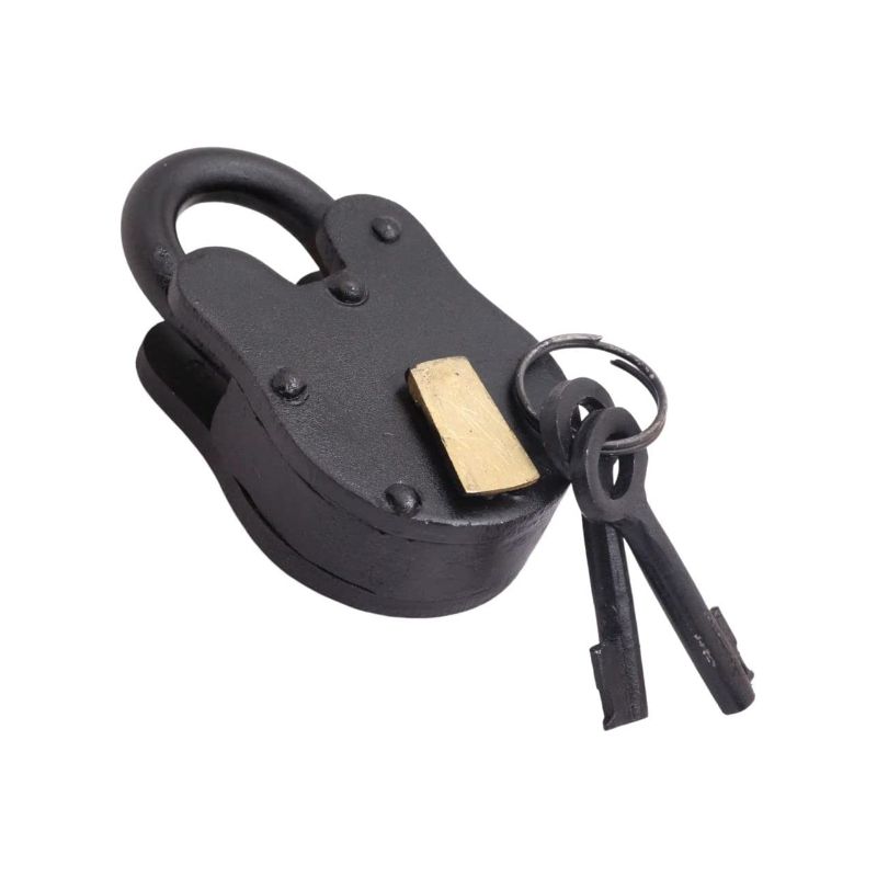 Handmade Brass Rivet Regular lock 1.5 Black Iron Lock