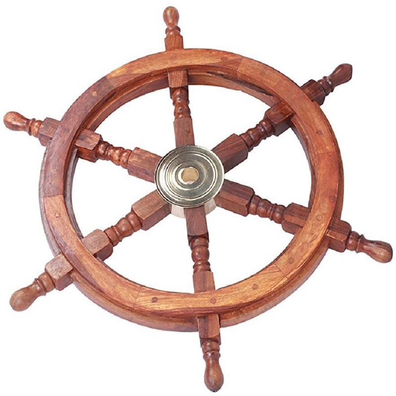 Nautical Pirate Premium Ship Wheels | Home Décor Wall Sculptures | Nautical Decor , Home Decor Gift Item(24 Inches)