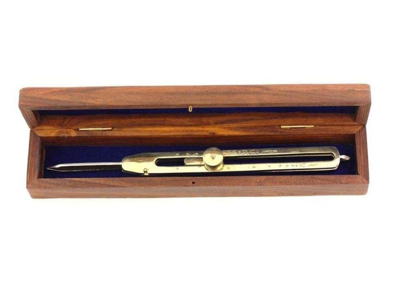 Artist Proportional Scale Divider – 6" Full Brass Professional Drawing Tool with Wooden Case – Precision Drafting & Scaling Instrument for Artists, Architects, Designers & Engineers