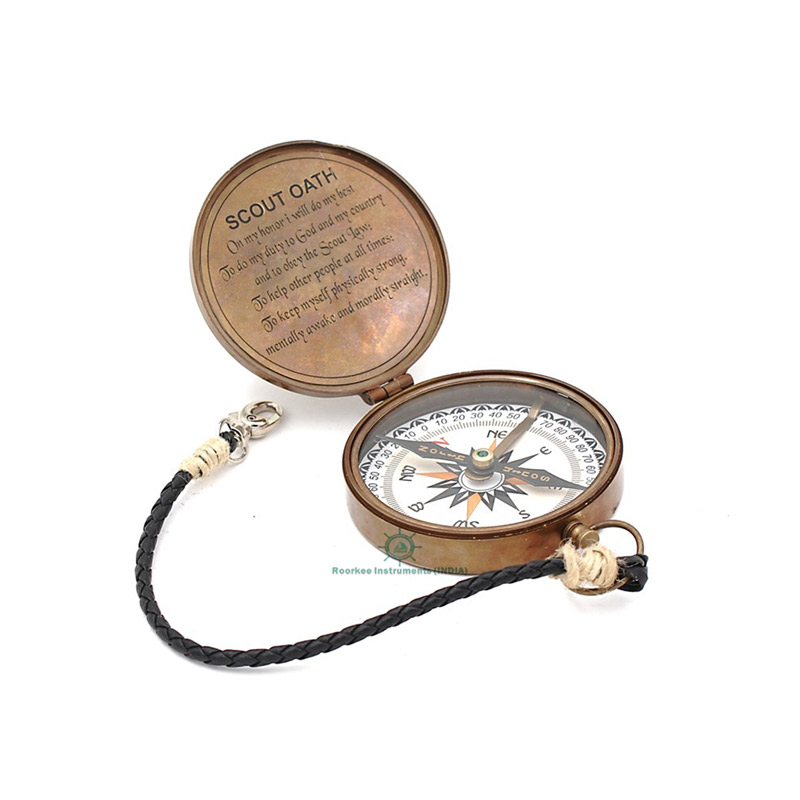 Personalized Brass Boy Scout of America Compass Nautical Directional Compass/Camping and Hiking Compass