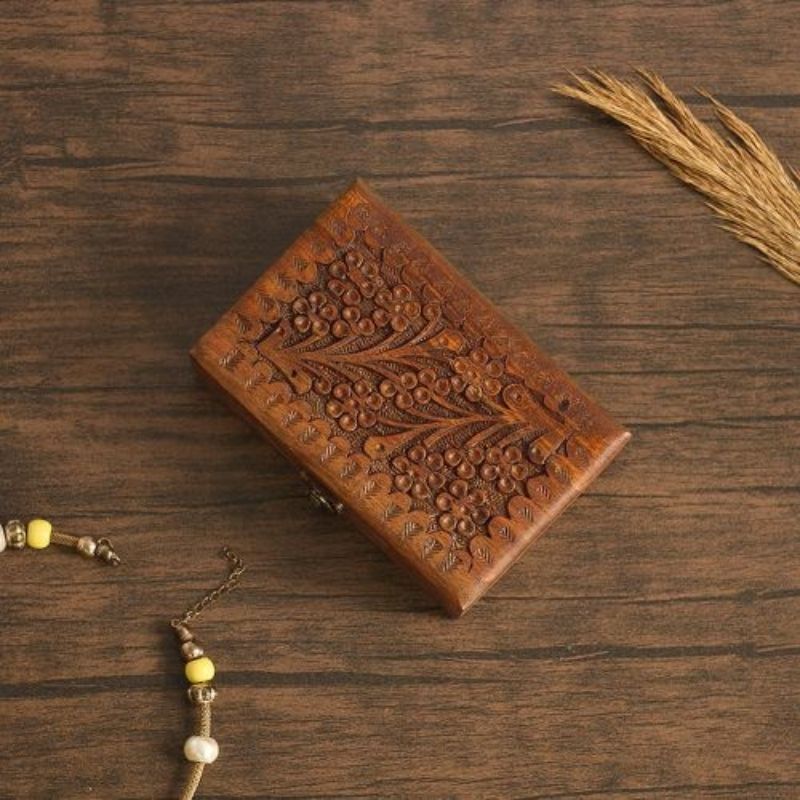 SECRET LOCK BOX - Hidden Compartment Secret Opening Puzzle Box Wood, Handmade Hidden Lock Jewelry Box, Vintage Jewelry Organizer