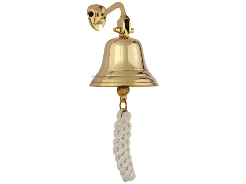 Brass Ship Bell with Rope Pull – 4\