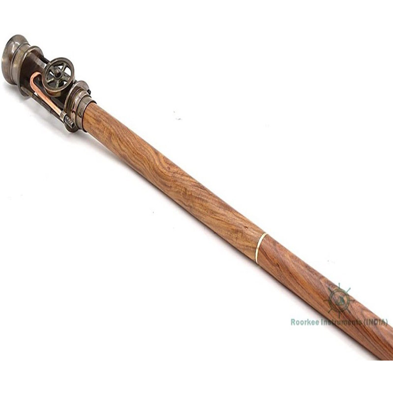 Walking Cane Stick with Working Steam Engine Model, Walking Cane, Walking Stick, Steampunk Accessory, Walking Stick Collectors, Nautical Antique Finish Prop Stick