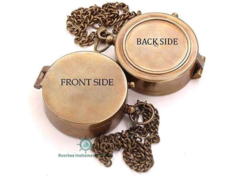 For I Know The Plans I Have For You” Jeremiah 29:11 Brass Engraved Compass with Leather Case | Christian Inspirational Compass Gift for Baptism, First Communion, Graduation, Confirmation, Boys &amp; Girls