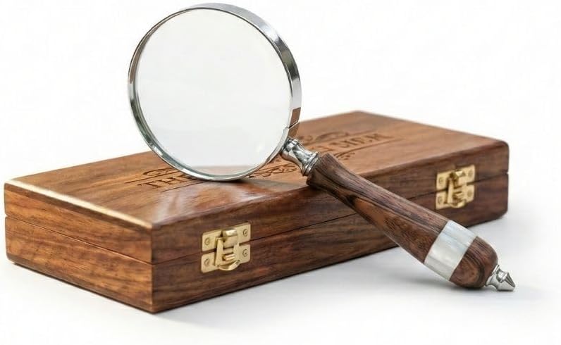 NICKLE 4 IN LENCE WOODEN HANDLE WITH WOODEN BOX