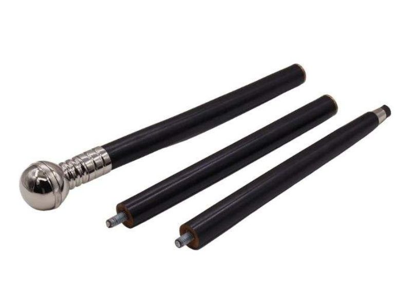 Handcrafted Wooden Walking Stick with Brass Compass Handle – 3-Section Detachable Folding Cane for Men & Women | Vintage Walking Cane for Hiking, Travel & Gift