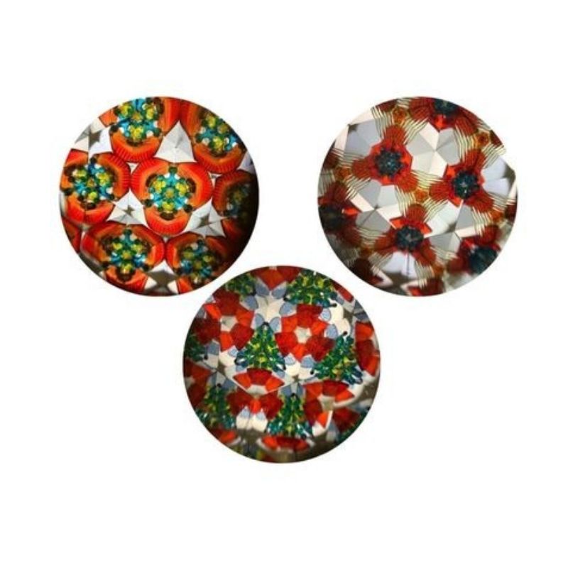 Handmade Brass &amp; Wood Lacquered Kaleidoscope with Wooden Base – Vintage Optical Collectible for Adults, Special Occasions &amp; Easter Gift – Unique Brass Kaleidoscope Home Décor