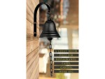 Vintage Cast Iron Dinner Bell – Wall Mounted Rustic Farmhouse Entry Door Bell, Outdoor Hanging Gate Bell, Indoor Decorative Antique Iron Bell for Home, Porch, or Garden Décor