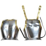 Medieval Steel & Brass Napoleonic Steel Cuirass - 18 Gauge Steel Breastplate