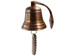 Solid Antique Brass Ship Bell – Wall Mounted Marine Hanging Bell for Dinner, Bar, School, Outdoor, Indoor, Reception, Church & Last Order – Handmade Nautical Decor Gift