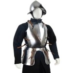 Medieval LARP SCA Warrior Steel Pike mans Half Body Armor Suit Cuirass with Helmet Christmas Costume, Hats and Caps, Vintage replica