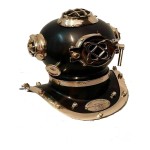 US Navy Mark V Antique Solid iron and Aluminum Scuba Diving Divers Helmet Xmas