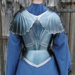Medieval Half Steel Body Dark Lady Plate 18GA SCA Armor Suit Cuirass Puldrons Christmas Costume