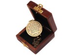 Be Strong and Courageous, Joshua 1:9, Solid Brass Directional Engraved Compass with Wooden Box – Baptism Gifts for Boys Girls, First Communion, Confirmation Christian Gifts for Men, Catholic Gifts