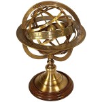 Nautical-Mart Brass Antique Finish Armillary Celestial Globe with Zodiac Engravings