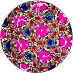 Handmade Kaleidoscope Pendant Necklace with Leather Cord – Mandala Art Optical Locket, Mini Pocket Kaleidoscope Jewelry Gift for Loved Ones