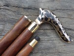 Floral Brass Handle Walking Cane – Handmade Foldable Wooden Walking Stick for Men & Women – Vintage Floral Design Brass Cane with Hardwood Shaft & Rubber Tip – Collectible Gift for Gentlemen
