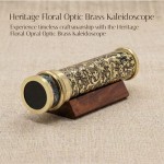 Handcrafted Etched Lacquered Brass Kaleidoscope with Oil Object Chamber – Classic Optical Collectible &amp; Unique Gift for Someone Special