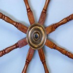 Deluxe Class Wood and Brass Decorative Ship Wheel - Nautical Home Decoration - Nautical Gifts, 48 Inches