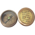 Thoreau&amp;#039;s Go Confidently Brass Compass, Gift for Graduation, Confirmation Day, Baptism, New Year Gift, Birthday, Anniversary, Communion, Camping Gift