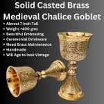 Vintage Chalice Goblet | 1x Royal Wine Cups of King Arthur - Renaissance Medieval Goblet Gifts, Wedding Anniversary Ceremonial Drinkware Pack of 1pc (King Chalice)