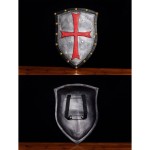 Medieval Knight Crusader Shield Knights Templar Cross Shield 21 x 14in Home Wall Decoration Party Decor Costume Gifts