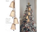Handmade Rustic Cow Bells Set of 4 – Decorative Metal Wind Chimes with Natural Jute Rope | Soothing Relaxing Sound for Home, Garden, Balcony, Patio & Christmas Decor