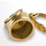 Handmade Brass Miniature Marine Helmet Compass Keychain Nautical Gift