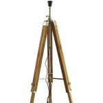 Classic Wood Tripod Floor Lamp Home Decor Lamp with Shade & Bulb