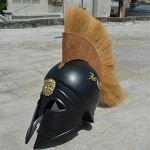 Medieval Greek Corinthian Helmet With Black Plume For Sale Greek Spartan Helmet.