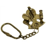 Beautiful Decorative Nautical Brass Sextant Key Chains Marine TIME Gift