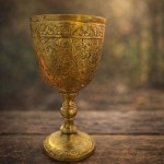 Vintage Handcrafted Brass gold Chalice Goblet – Ornate Engraved Metal Wine Cup – Antique Decorative Drinkware – Royal Collectible Gift for Men & Home Décor