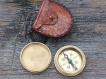 I’d Be Lost Without You” Engraved Brass Compass with Leather Case – Handmade Vintage Nautical Compass, Gift for Boyfriend, Husband, Anniversary, Valentine, Christmas, Graduation Keepsake