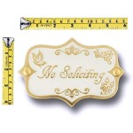 No Soliciting Brass Door Sign. Vintage Shabby Chic Style Home Décor Wall Plaque Handmade