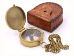 Second Star to the Right Brass Compass – J. M. Barrie Peter Pan Engraved Quote – Handcrafted Vintage Compass with Leather Case – Adventure & Graduation Gift