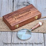 NICKLE 4 IN LENCE WOODEN HANDLE WITH WOODEN BOX
