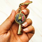 Miniature Brass Engine Order Telegraph Keychain | Nautical Maritime Gift | Vintage Ship Captain Collectible