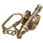 Handmade Brass Canon Keychain 2.5 Inches Key ring