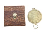 E.E. Cummings “I Carry Your Heart” Poem Engraved Brass Compass with Wooden Anchor Box – Romantic Vintage Nautical Gift for Anniversary, Wedding, Valentine’s, or Graduation